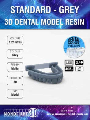 Monocure 3D - Rapid Dental Resin - 1,25 l - Grey